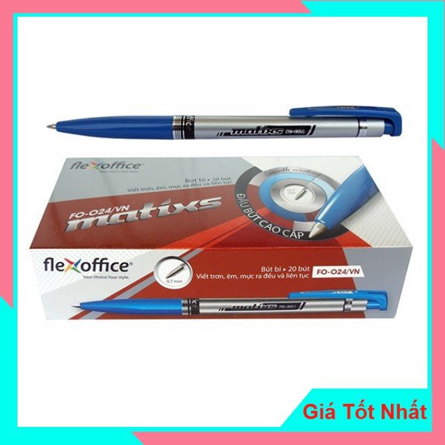 Bút Bi Thiên Long FO-024 Đầu Bi 0.7mm - Nét Viết Trơn, Êm, Mực Ra Đều Và Liên Tục