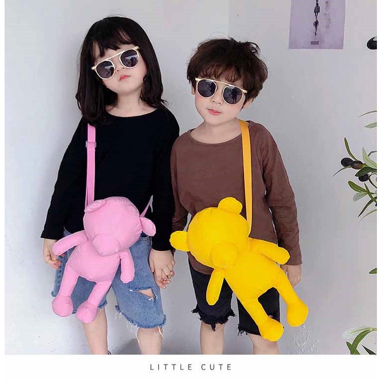 Túi Đeo Chéo Hình Gấu Bông Dễ Thương Thời Trang Cho Bé Gái 2022