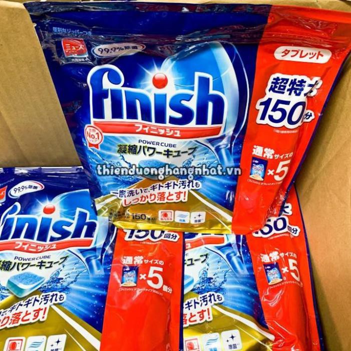 Viên Rửa Bát Finish Nhật Bản túi 150 Viên | Viên Rửa Chén Chuyên Dụng Cho Máy Rửa Chén Finish FRESHIP