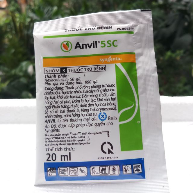 ANVIL 5SC - Đặc Trị Sỉ Sắt Hoa Hồng, Vàng Lá, Phấn Trắng, Đốm Đen