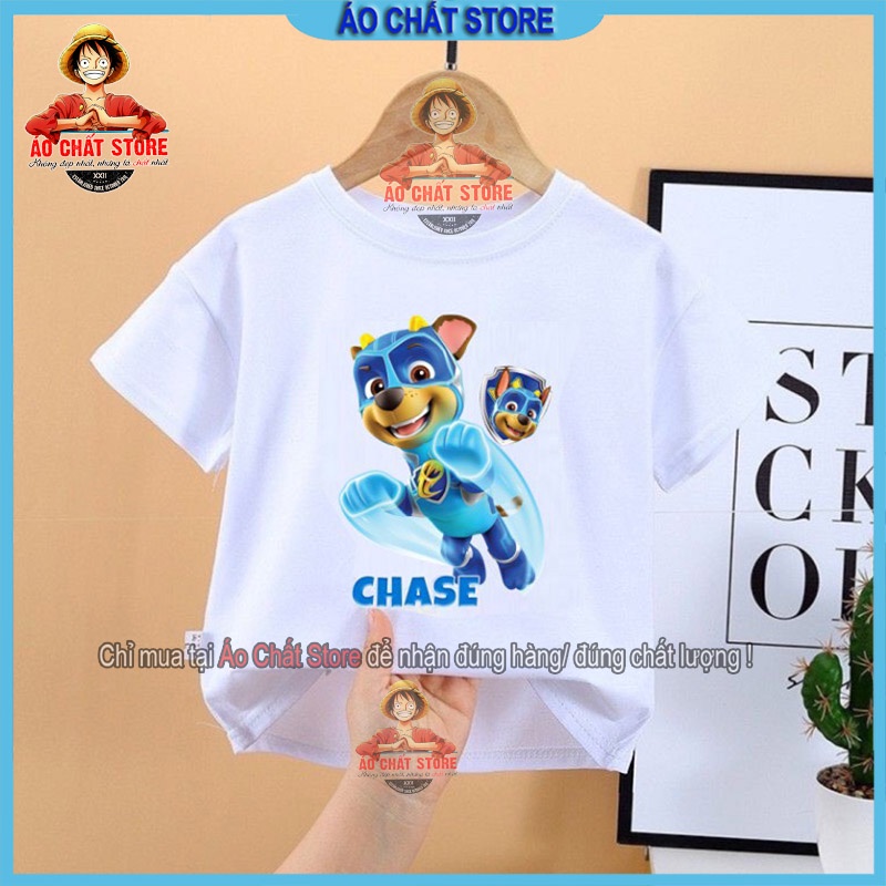 Áo bé trai đội chó cứu hộ Paw Patrol nhân vật CHASE mẫu mới bé trai | bé gái PA30 | Áo Chất Store