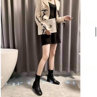 Bốt dạ lót nỉ 6cm