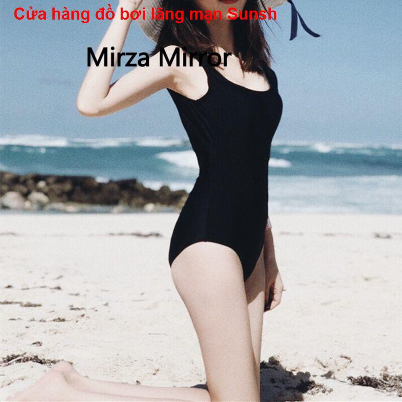 Pháp và Hàn Quốc lưới màu đỏ sexy tam giác mỏng áo tắm một mảnh nữ bảo thủ che bụng hở lưng bikini đen ngực nhỏ
