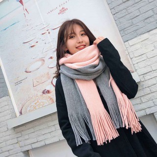 Khăn chất len dạ cashmere pha màu style hàn quốc dành cho cả nam và nữ