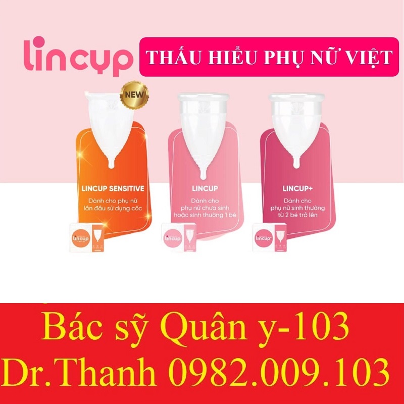 Cốc Nguyệt San LINCUP Hàng Chuẩn Của Mỹ Đầy Đủ 3 zize Cho Bạn Lựa Chọn, Mềm Mại Chống Tràn, Tiện Lợi