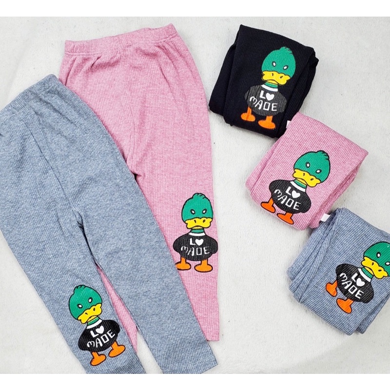 Quần legging gân cho bé gái