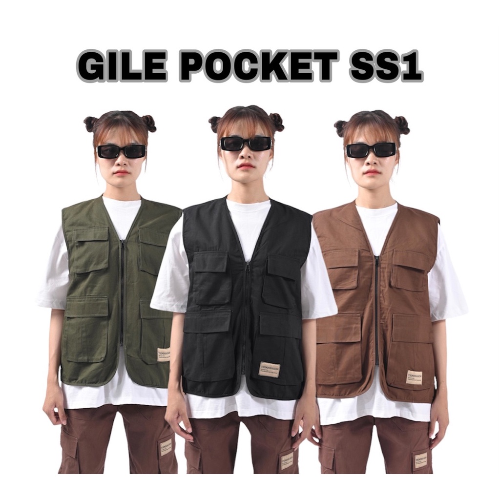 Áo Gile Túi Hộp POCKET Nam Nữ