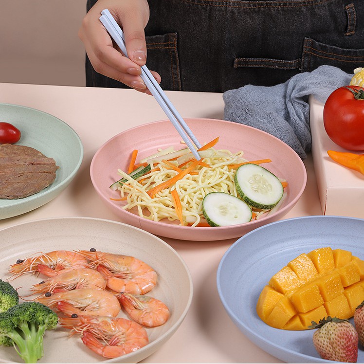 Bắc Âu Lúa Mì Rơm Đĩa Môi Trường Nơ Xương Đĩa Trái Cây Đĩa Nhỏ Đĩa Nông Đĩa