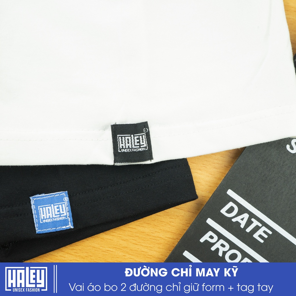 Áo Thun Unisex TN27 Tay Lỡ Form Rộng Nam Nữ HALEY vải cotton phong cách Hàn Quốc Ulzzang