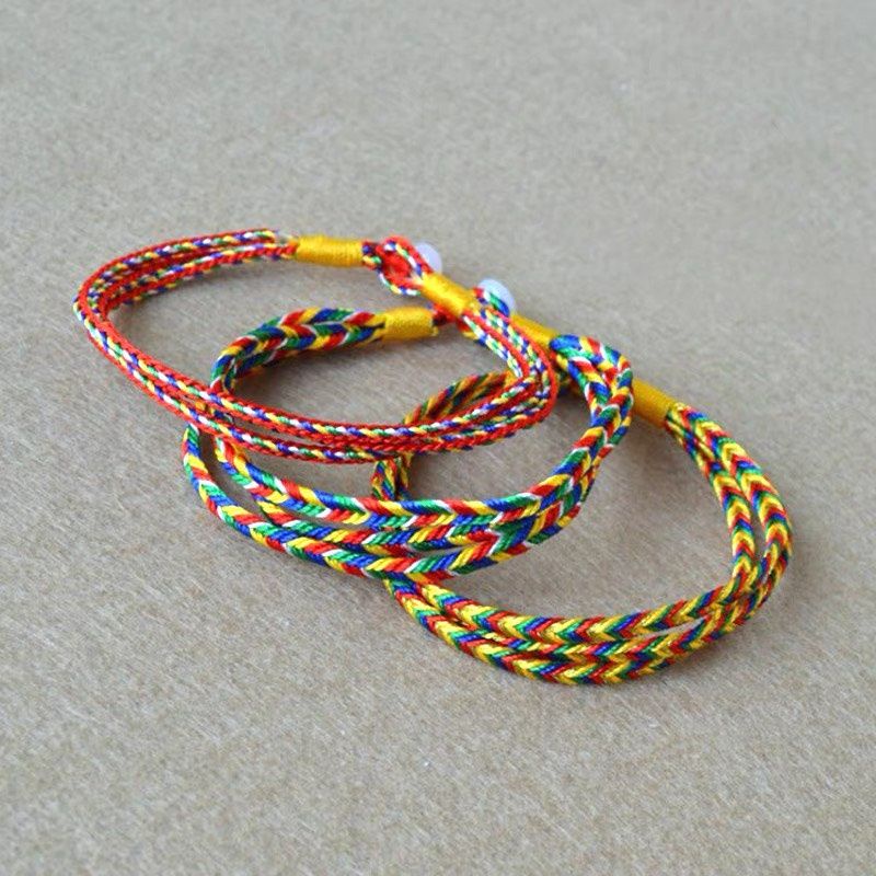 Vòng Tay Chỉ Ngũ Sắc Chỉ Đỏ Bản 3 Dây - N71