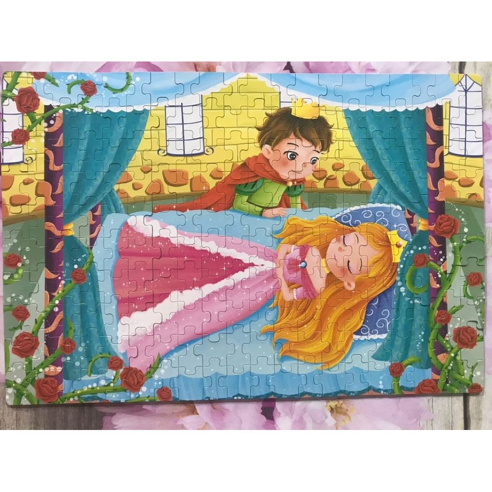 Ghép Tranh Puzzle 200 Mảnh Hộp Thiếc- Công Chúa Ngủ Trong Rừng