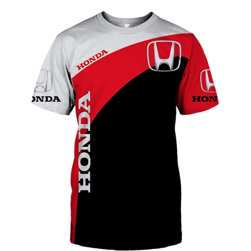 Áo Thun Thể Thao Tay Ngắn In Logo Xe Hơi HONDA 3D Thoáng Khí Phong Cách Mới Cho Nam