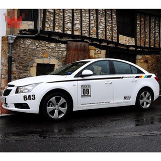 Tem dán sườn xe ô tô phong cách thể thao TS030