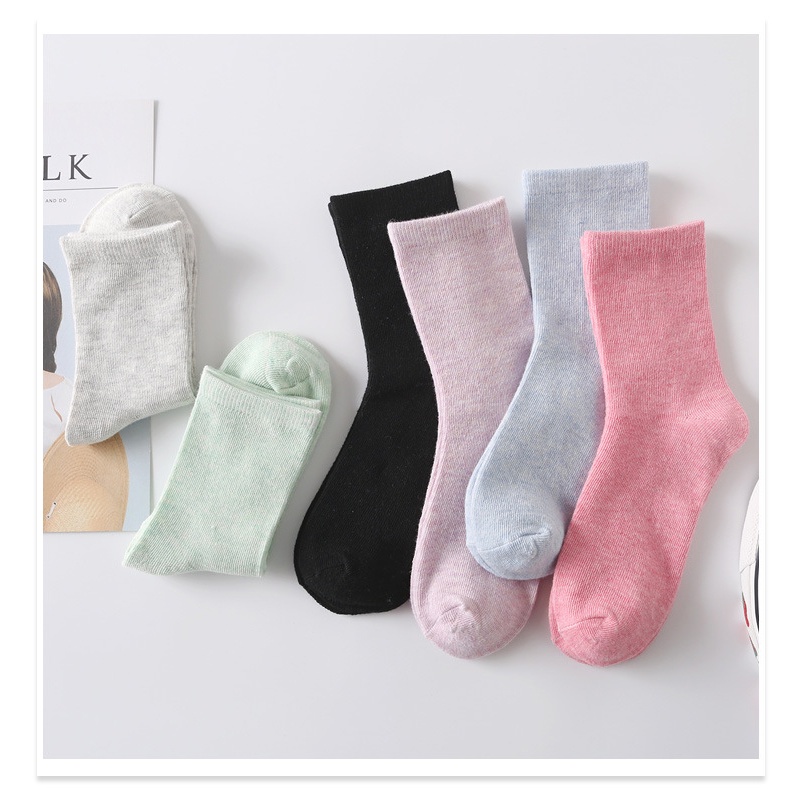 Tất cao cổ vớ nữ màu trơn Basic chất liệu co giãn 4 chiều thông thoáng thấm hút mồ hôi thích hợp mùa hè LUMINA T102