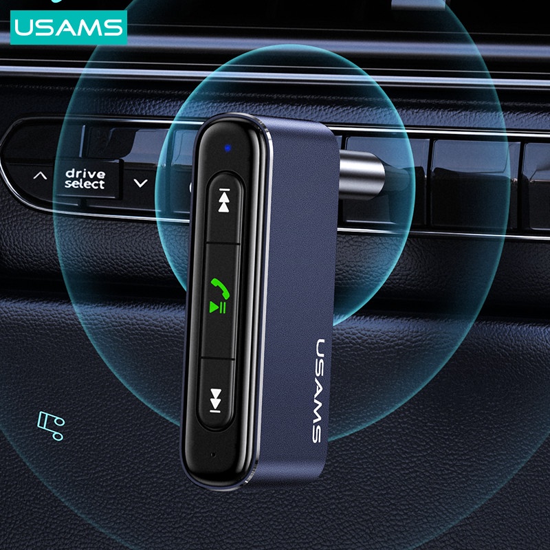 Thiết bị nhận tín hiệu âm thanh Bluetooth USAMS SJ519 Car Bluetooth Receiver 3.5 chất lượng cao chuyên dụng cho xe hơi