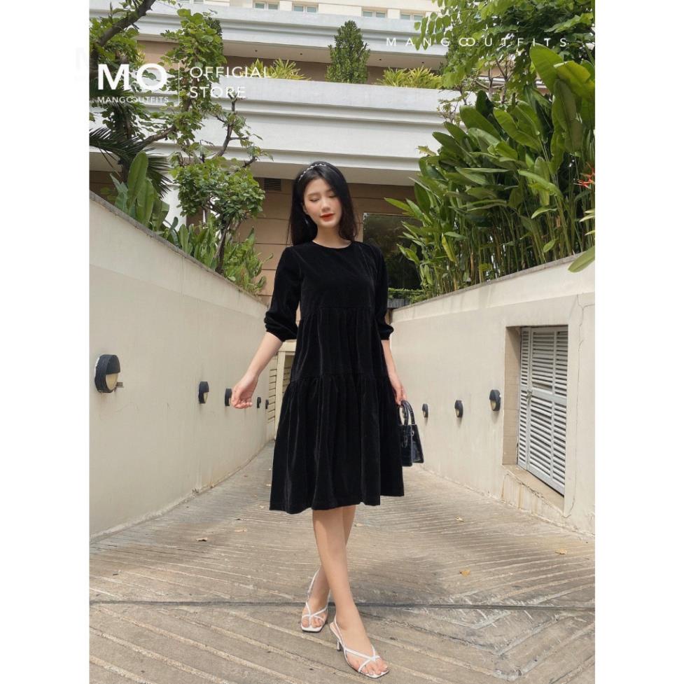 Váy Bầu nhung đuôi cá. đầm bầu thu đông nhung mềm mịn ko bám bụi