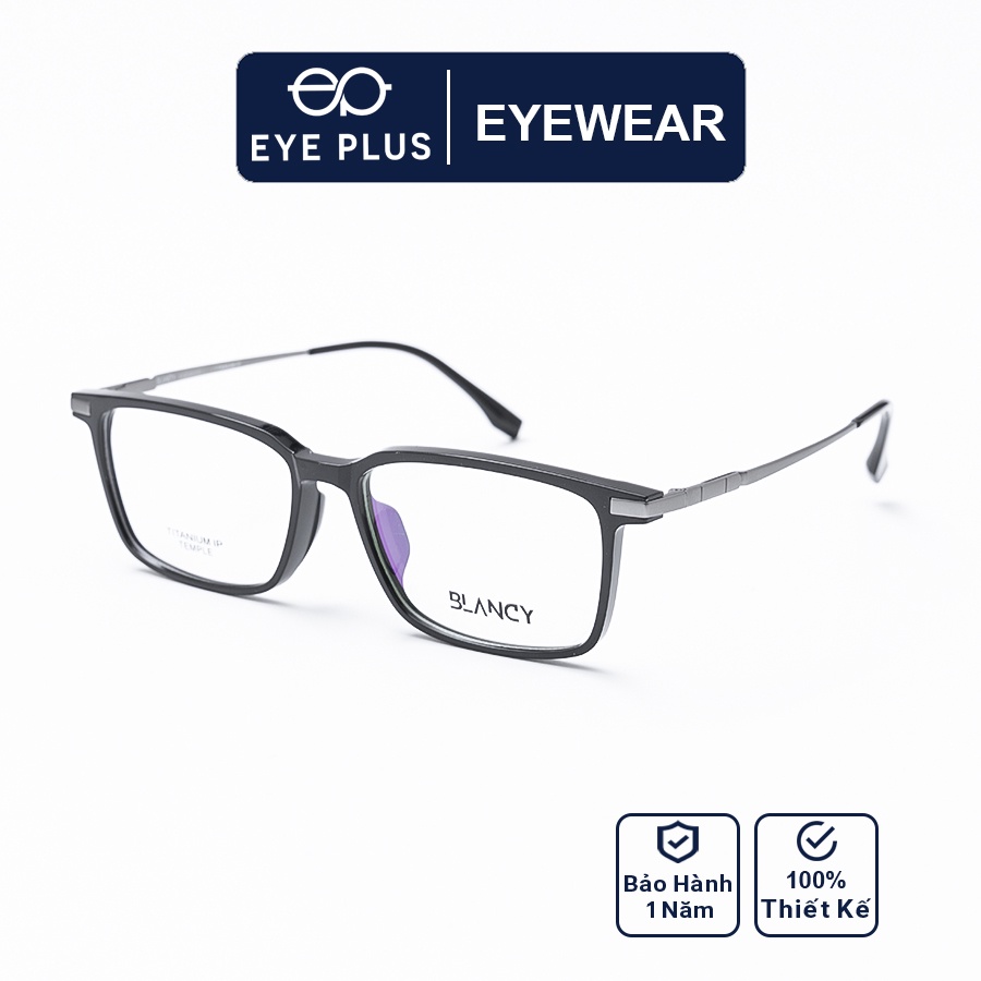 Gọng kính cận nam nữ EYE PLUS dáng vuông vừa CC1 Blancy-22614