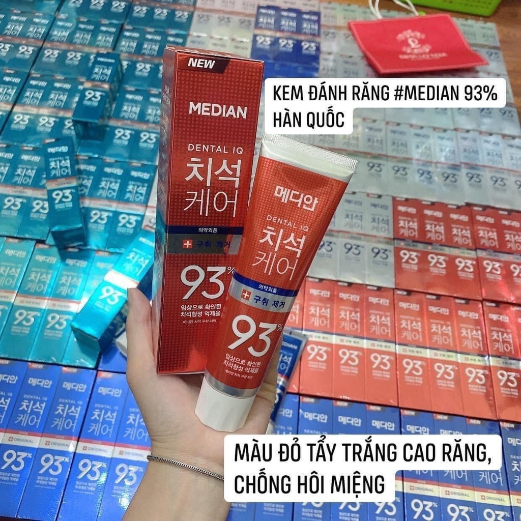 Kem Đánh Răng Trắng Răng Hàn Quốc MEDIAN DENTAL IQ 93% 120g Date 2025