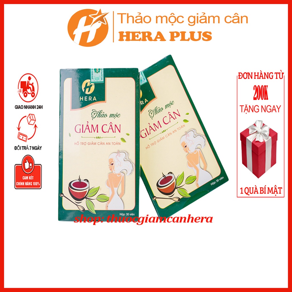 Giảm Cân Hera Plus❤️Tặng Quà❤️Giam can Hera, giảm cân cấp tốc, an toàn không mệt mỏi, sản phẩm không phải là thuốc