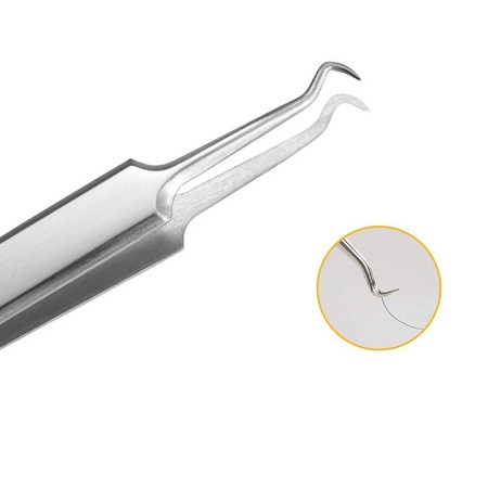 Nhíp Gắp Mụn Trứng Cá Đầu Cong - Nhíp Đa Năng Thép Không Gỉ