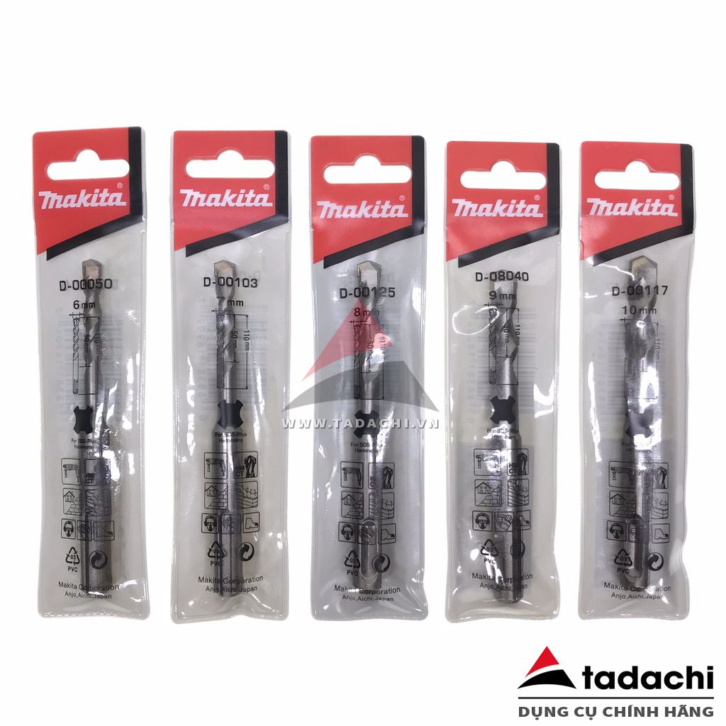 Mũi khoan bê tông dài 110mm chuôi gài SDS-plus Makita | Tadachi
