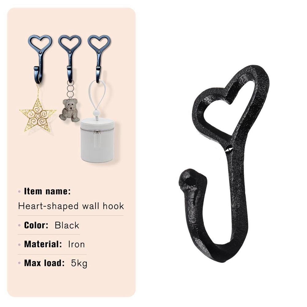 Set 3 / 5 Móc Treo Đồ Gắn Tường Bằng Sắt Kiểu Cổ Điển Tiện Dụng