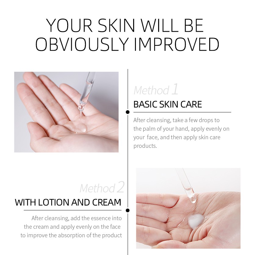 Serum LAIKOU Tinh Chất Hoa Anh Đào Nhật Bản/Axit Hyaluronic/Vàng 24K/Vitamin C Dưỡng Trắng Da Chống Lão Hóa