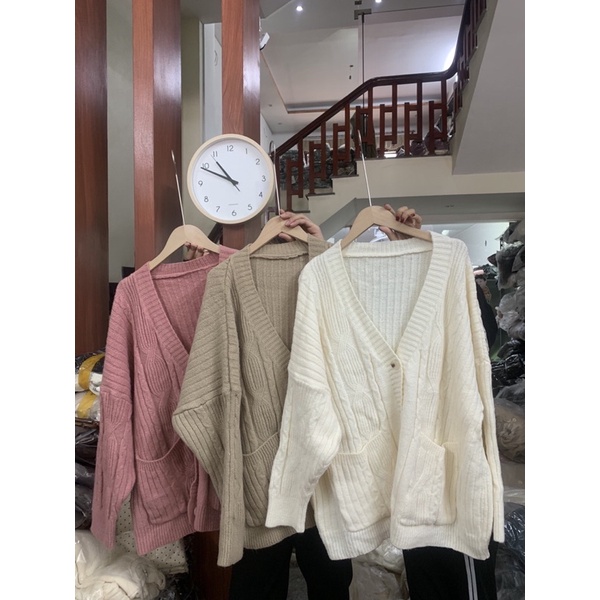 ÁO CADIGAN LEN THỪNG DÁNG RỘNG NHIỀU MÀU KIỂU DÁNG HÀN QUỐC | BigBuy360 - bigbuy360.vn