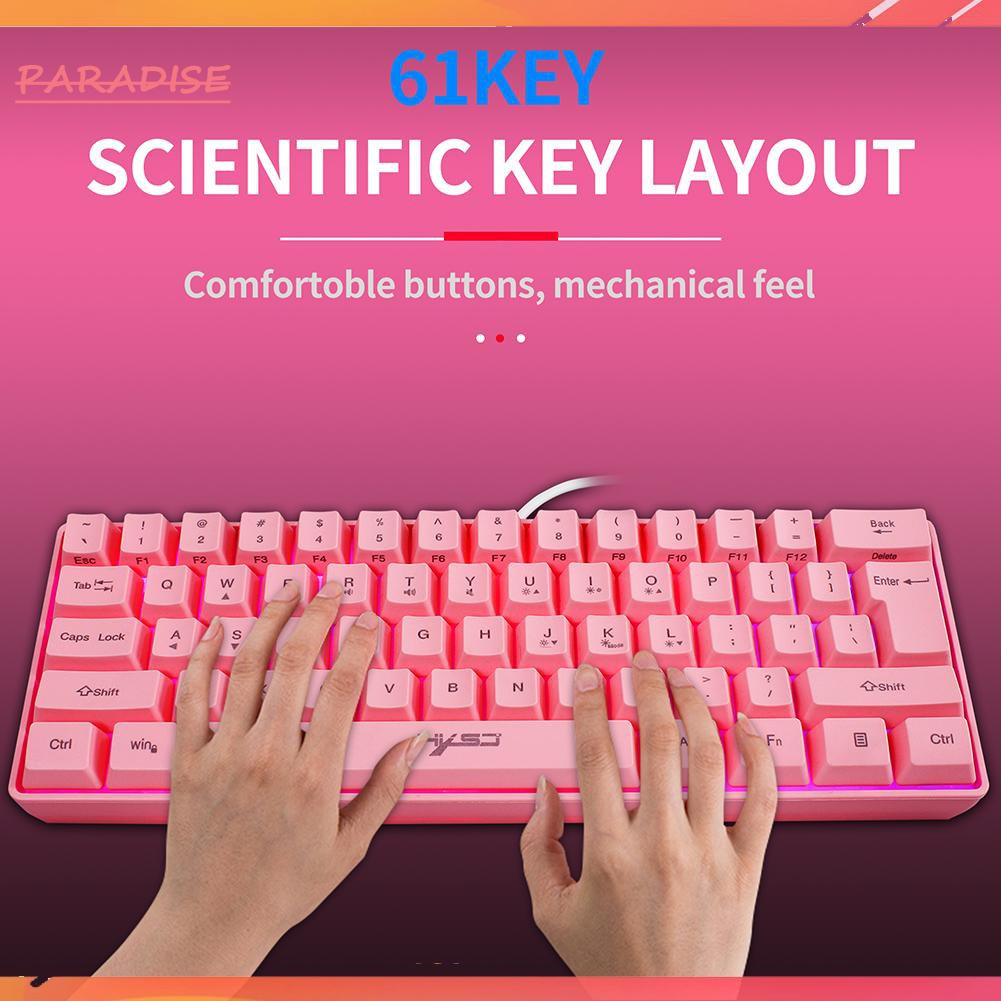 Bàn Phím Chơi Game Có Dây Hxsj V700 61 Có Đèn Nền Rgb