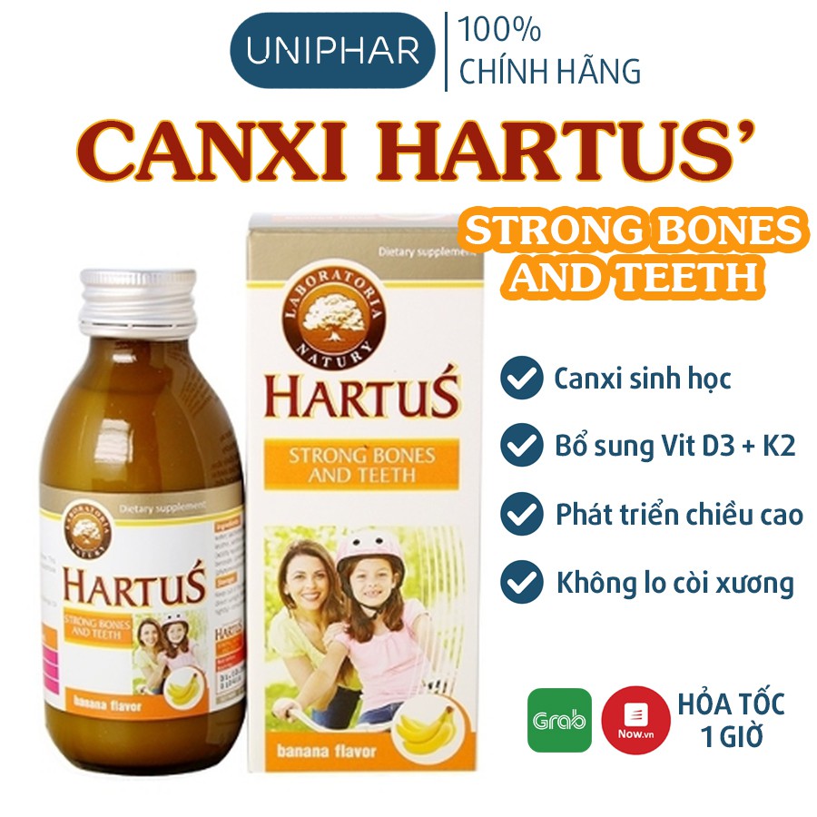 Canxi cho bé Hartus Ba Lan, bổ sung canxi và D3, hấp thu tối đa calcium phát triển chiều cao cho bé sơ sinh, 1, 2 tuổi