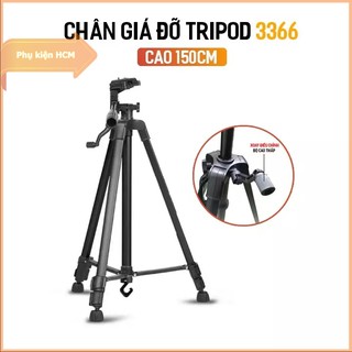 Gậy 3 chân Tripod 3366 - Gía đỡ điện thoại chụp ảnh, quay phim, livestream - Loại tốt giá rẻ, có chốt điều chỉnh độ cao