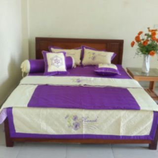 Bộ ga gối cưới satin