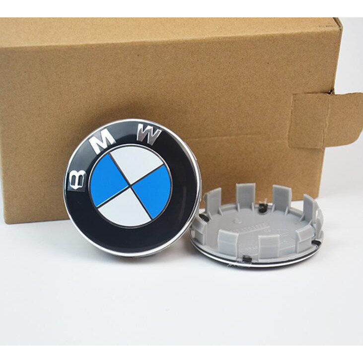 Logo chụp mâm, vành bánh xe ô tô BMW Đường kính 55mm và 68mm