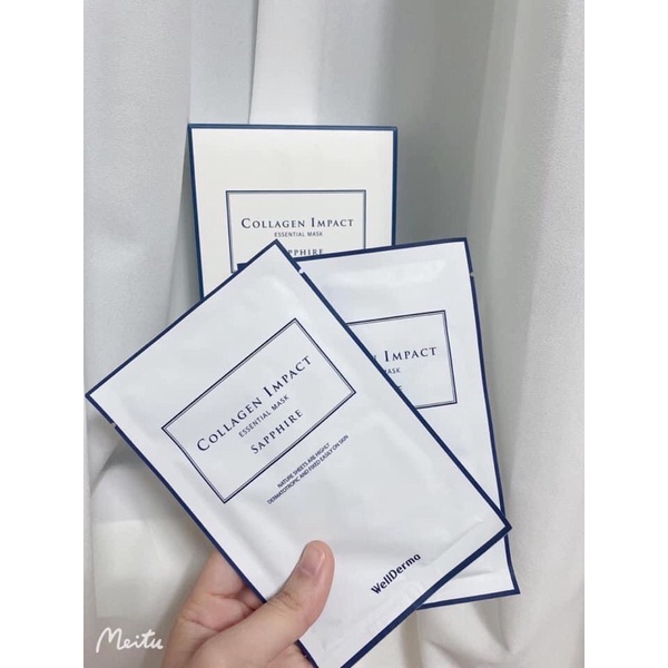 Mặt Nạ Giấy Wellderma Collagen Impact Essential Mask Sapphire 25ml (10pcs) | BigBuy360 - bigbuy360.vn