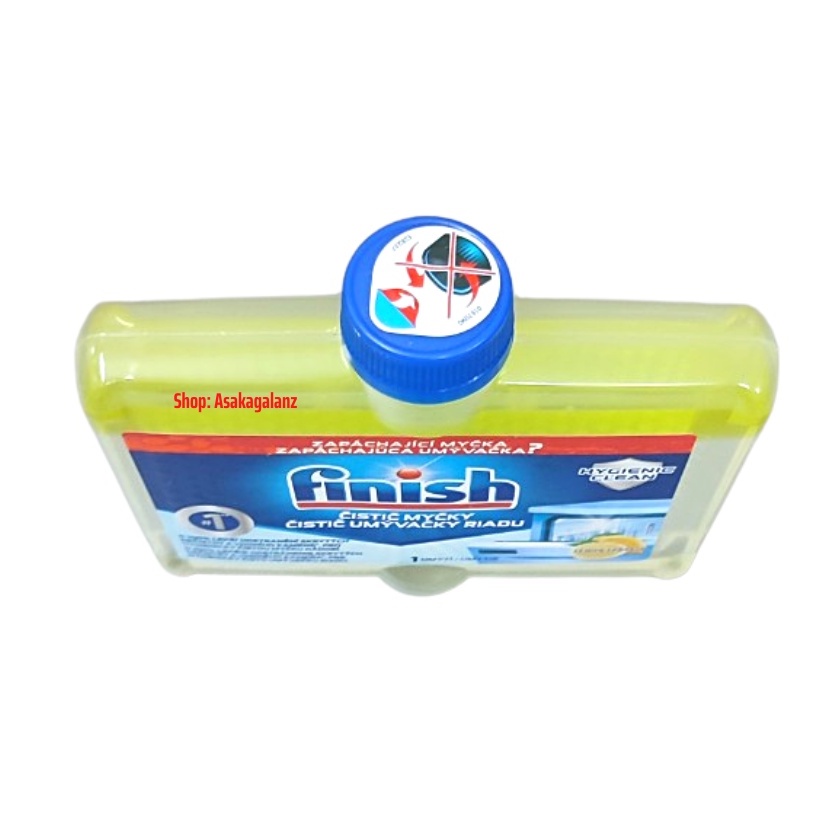 Dung dịch vệ sinh máy rửa bát Finish 250ml[MỚI 2021], Hương chanh - Chính Hãng