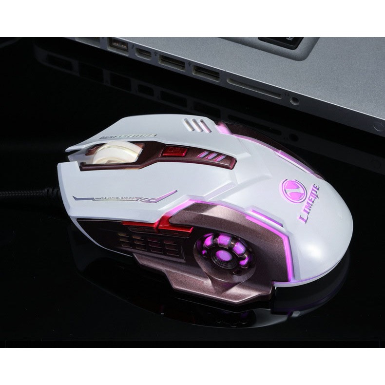 CHUỘT GAME THỦ GAMING LIMEME V2 PRO WHITE COPPER & SILVER BLACK LED CỰC ĐẸP CỰC BỀN | BigBuy360 - bigbuy360.vn