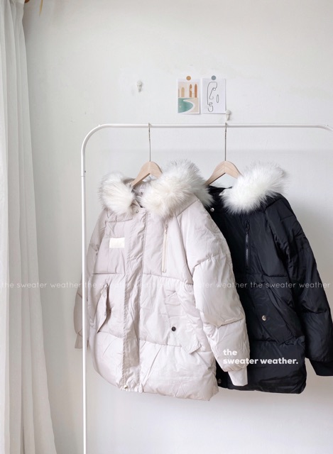 [Mã 2611THTRANG100K hoàn 10% xu đơn 99K] (Ảnh thật) Áo phao béo mũ lông 2 màu the.sweaterweather TSW | BigBuy360 - bigbuy360.vn