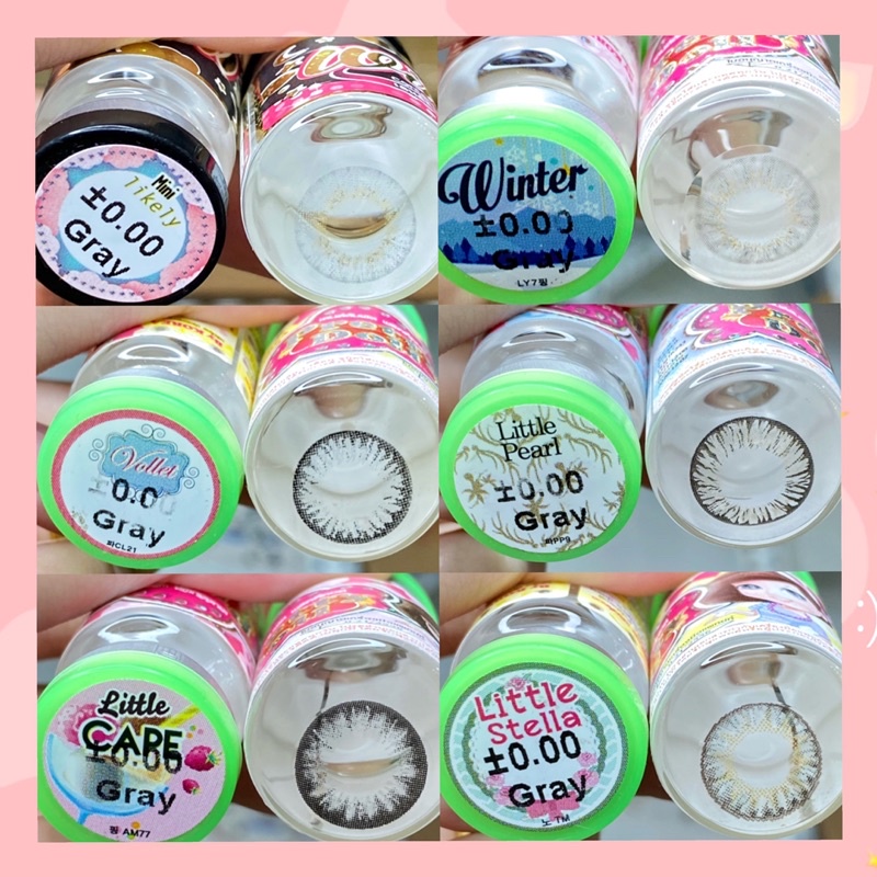 50 mẫu lens Xám Gray -Hot size không giãn 14,0mm không độ_kính áp tròng xám_Sam Eyes_Lens Sam Samm (FREE SHIP)