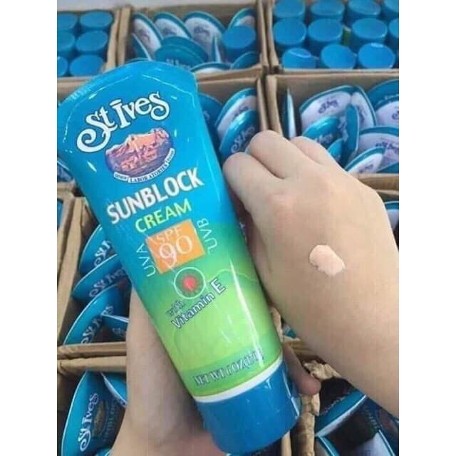 [HÌNH THẬT] Kem chống nắng toàn thân Stives sunblock cream 90 spf