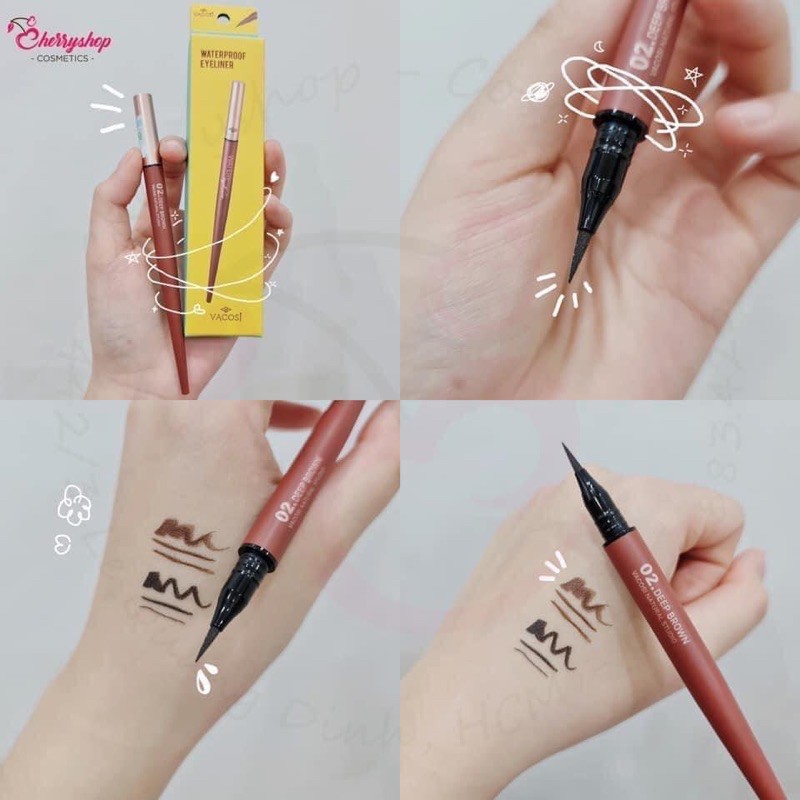 Kẻ Mắt Vacosi Siêu Lì Natural Studio Waterproof Eyeliner- VM24