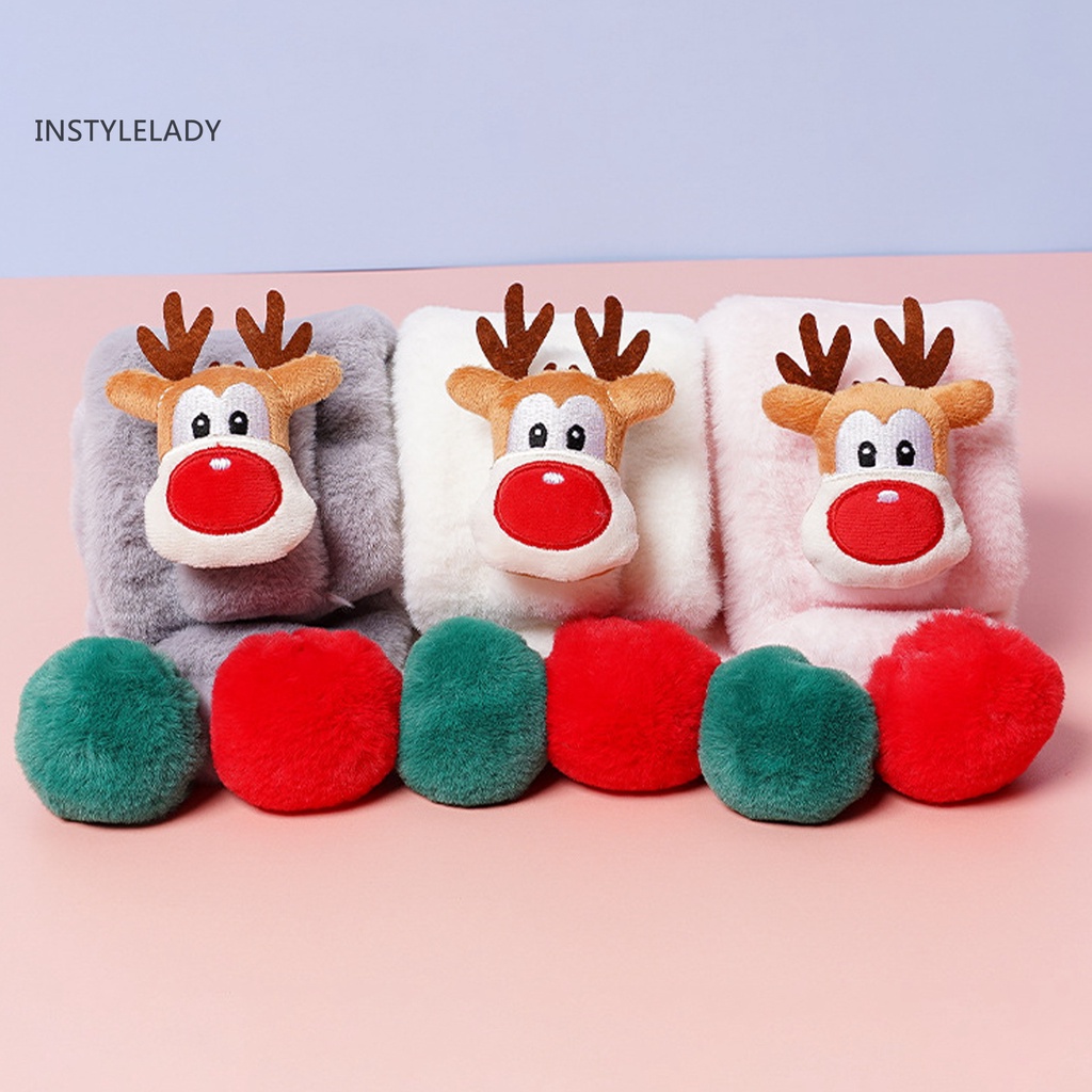 Khăn Choàng Cổ In Họa Tiết Tuần Lộc Dễ Thương Thoải Mái Thời Trang Mùa Đông Cho Bé Trai Và Gái