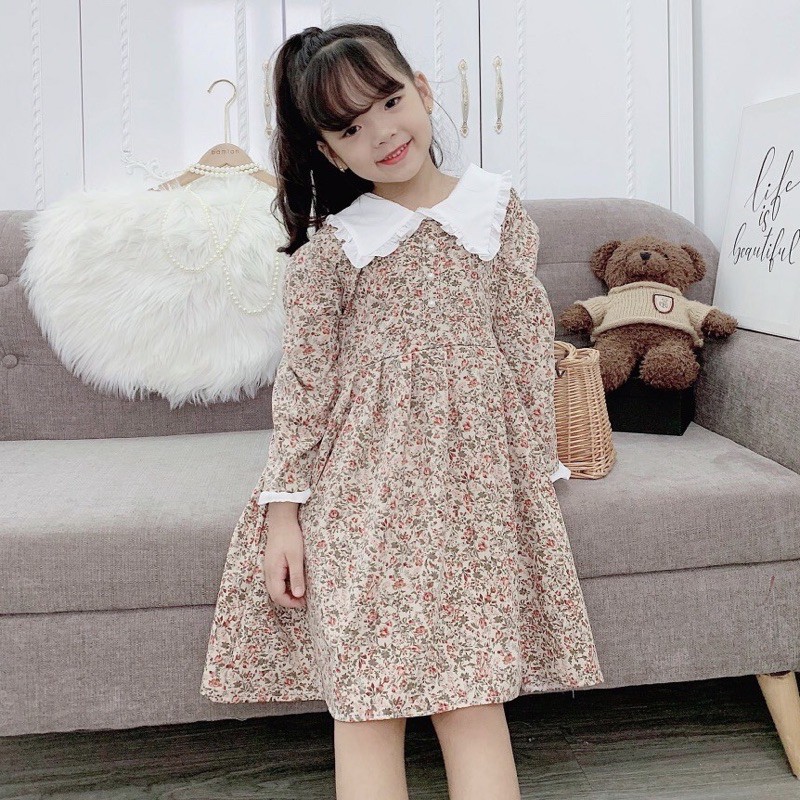 Váy tiểu thư size đại cho bé từ 15-32kg❤️chất đũi Hàn đẹp❤️