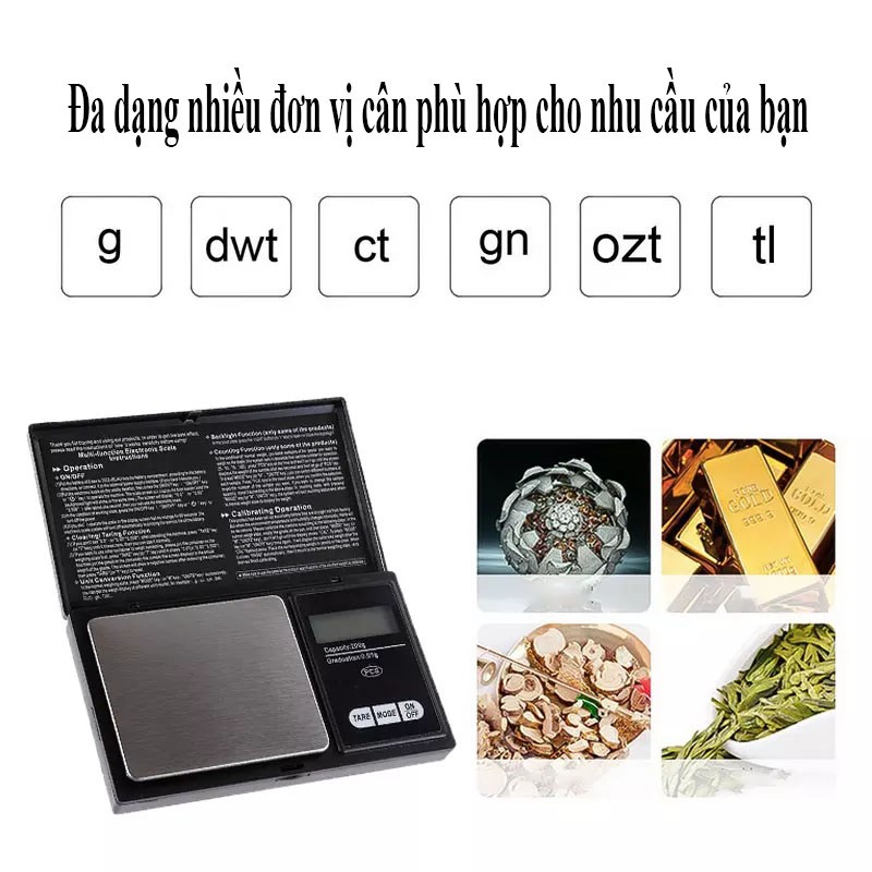 [Bảo Hành 1 Đổi 1] Cân Tiểu Ly Điện Tử Mini Chính Xác Cao 500g 0.1 TBE Shop