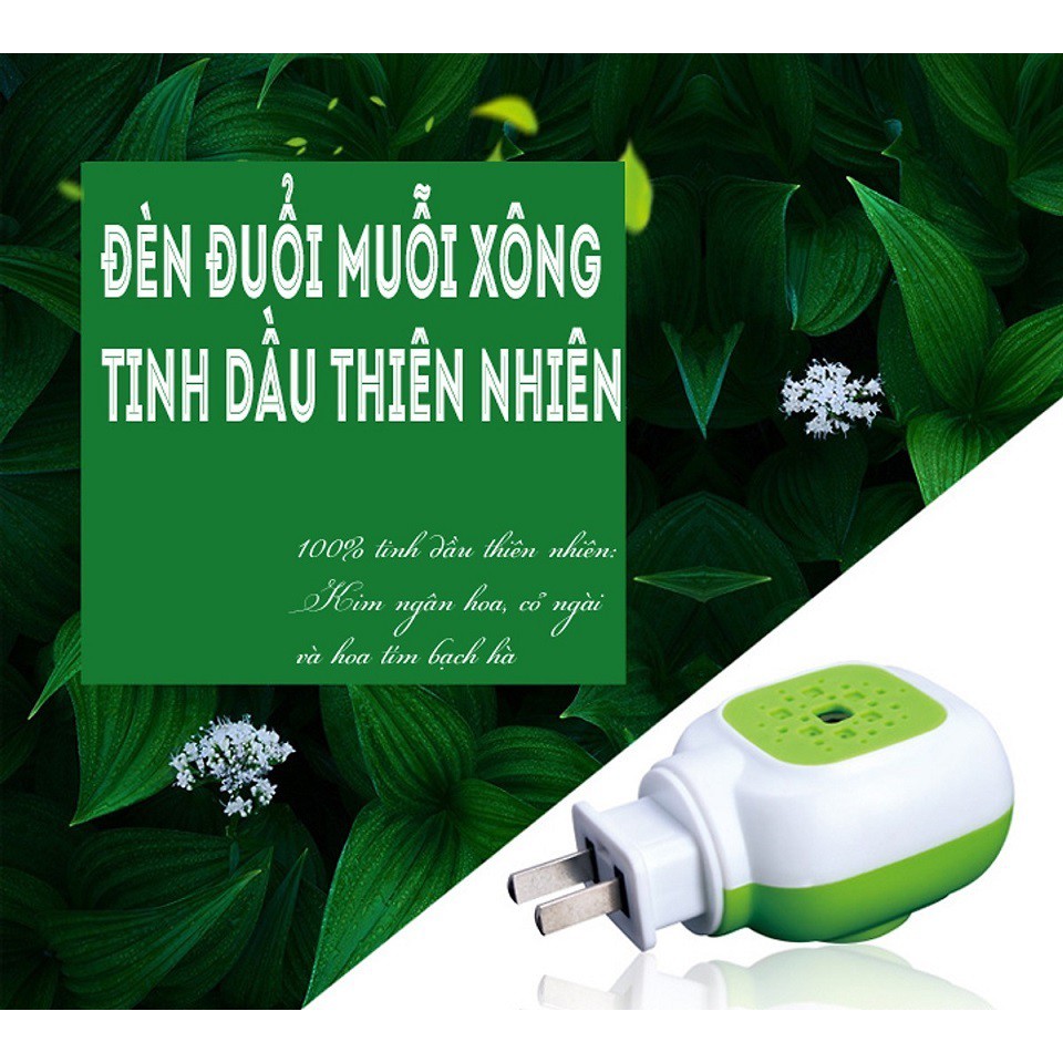 máy xông khuếch tán tinh dầu đuổi muỗi dịu nhẹ hương sả