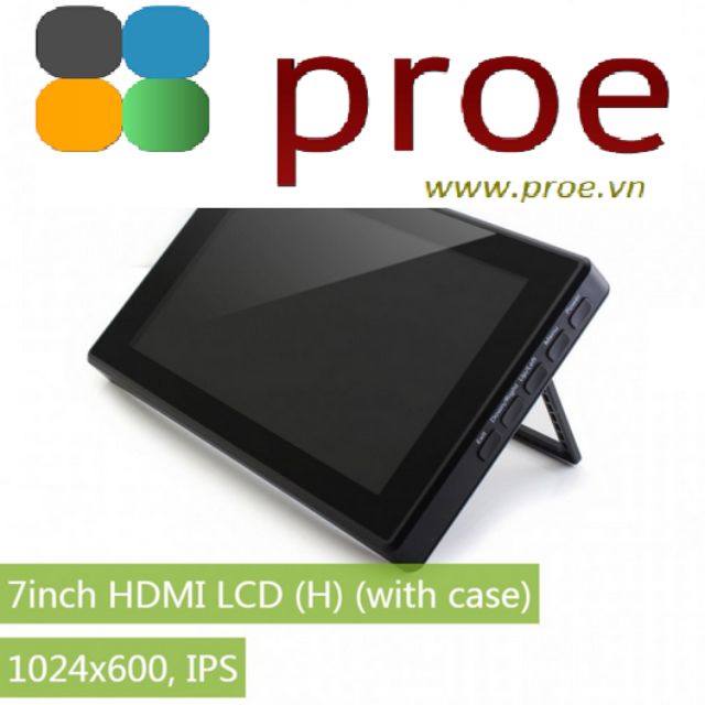 [Mã SKAMA07 giảm 8% đơn 250k]Màn hình cảm ứng điện dung 7inch (H) HDMI LCD kèm vỏ hộp, 1024x600, IPS | BigBuy360 - bigbuy360.vn