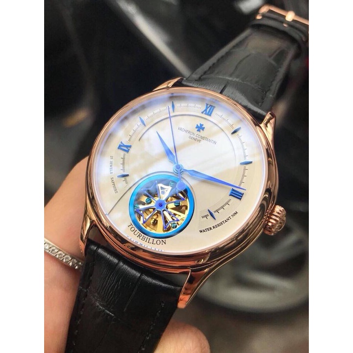 Đồng hồ Nam Vacheron constantin cơ tự động 6kim máy Nhật size 40-41 dây da