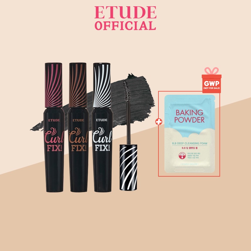 Mascara chuyên uốn cong và làm dài mi ETUDE Lash Perm Curl Fix Mascara Giúp Uốn Cong và chải dài lông mi 8g