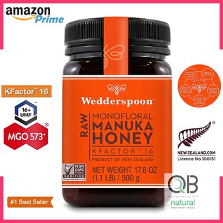 Mật ong manuka wedderspoon, mật ong tươi raw manuka honey - newzealand, k-factor 16 ~ mgo573+