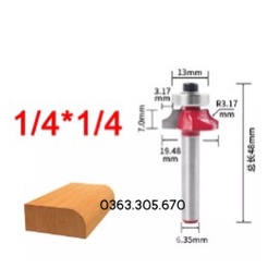 Mũi phay gỗ FAVI Lõm tròn góc , cốt 6.35mm - 12.7mm