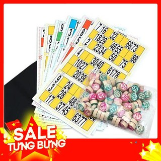 Sale Bộ cờ Lô Tô giấy Freeship